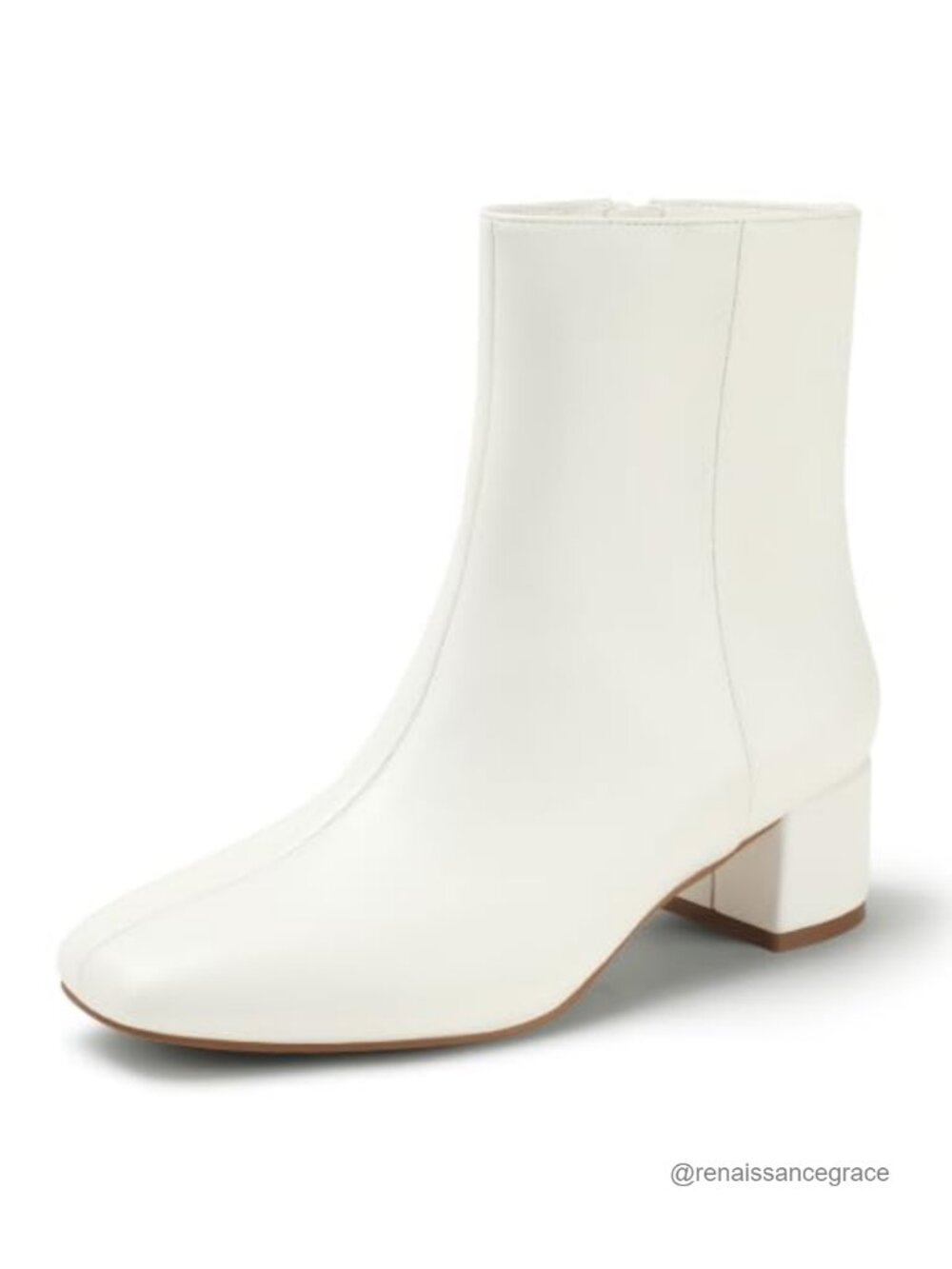 Ankle Boots Low Chunky Block Heel Closed Square Toe Dress Booties